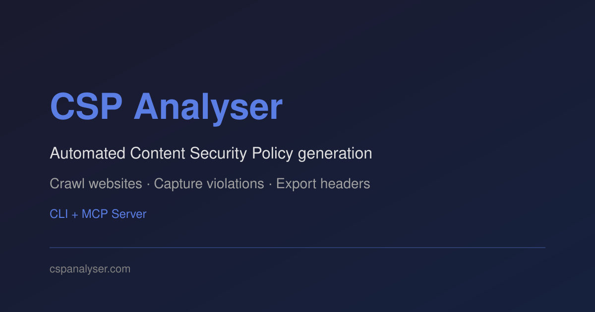 CSP Analyser Quick Start | CSP Analyser
